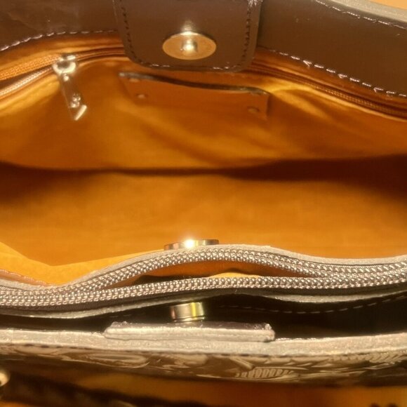 NWT Patricia Nash Primrose Leather Satchel - Picture 5 of 5